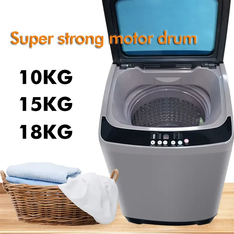 Pin Ang 15kg Fully Automatic Washer Dryer Combo Stainless Steel Drum 1200RPM Energy Saving Electronic Control Front Load