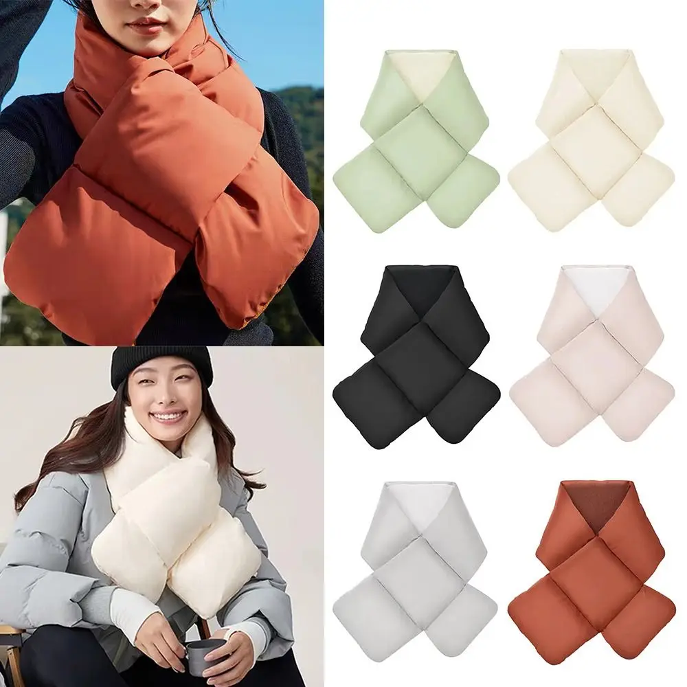 Fashion Solid Color Neck Wrap Windproof Cold proof Fleece Scarf Washable Winter Scarves Winter