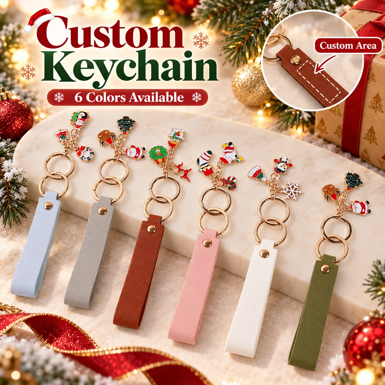 Custom Keychain For Famliy PU  - Phone Accessories Charms recension och pris
