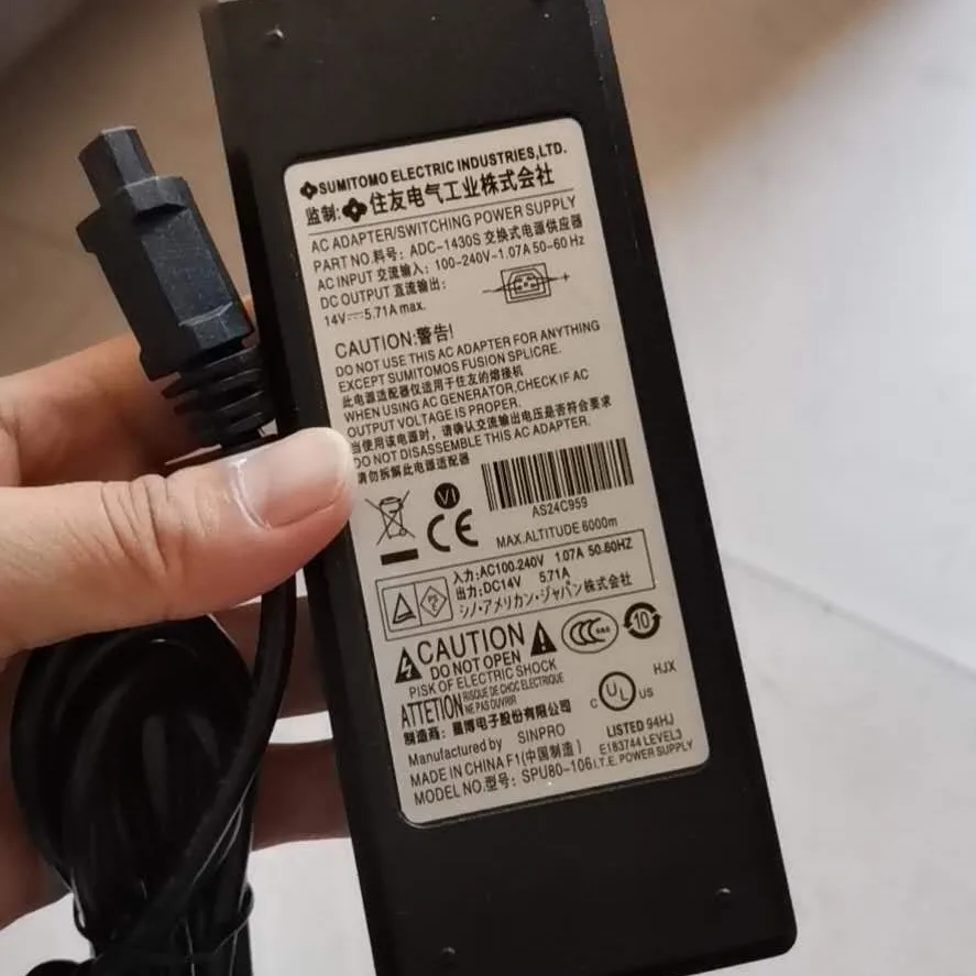 

Подходит для сварочного аппарата Sumitomo TYPE-81C T600 T600S + зарядное устройство, адаптер, сделано в Китае
