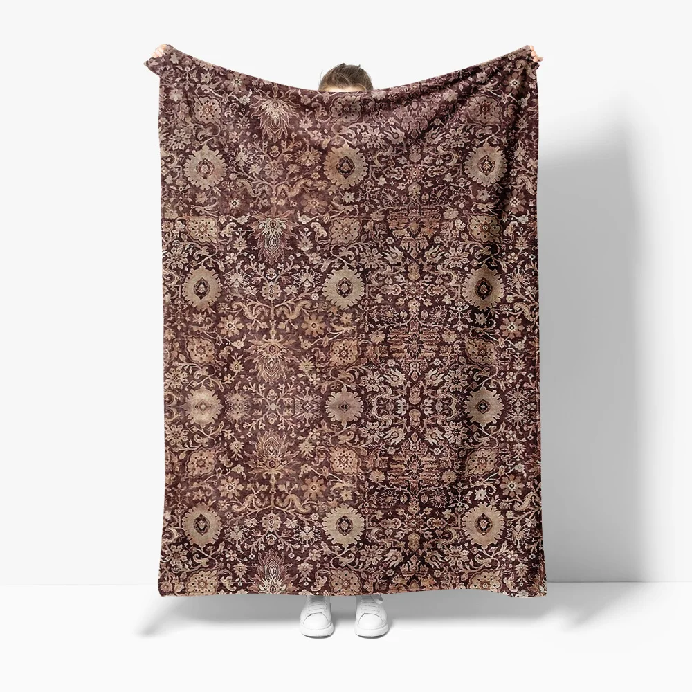 

Turkish Vintage Ethnic Kilim Shaggy Rug Carpet Cushion Cover Home Decor Throw Blanket