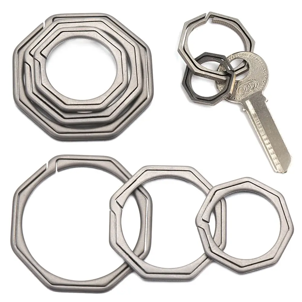 Titanium Key Ring Super Lightweight Titanium Keychain Hanging Buckle For Key Rings Holder Quickdraw Tool Creative Keyring Tool