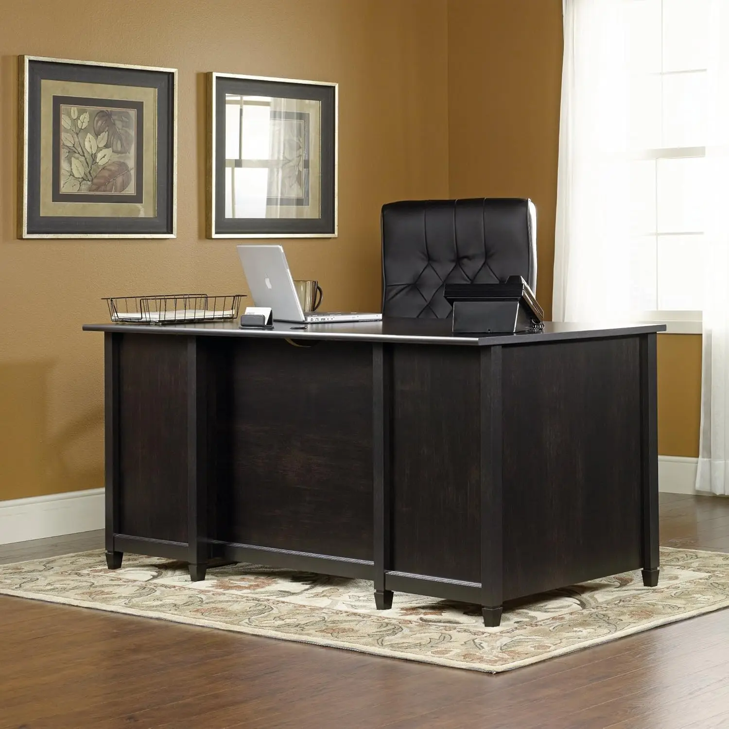 Edge Water Executive Desk, Estate Black finish