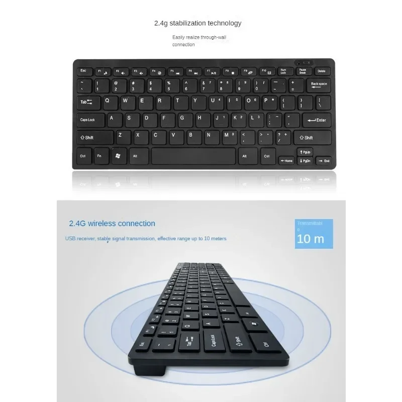 2.4G Wireless Keyboard Mouse Set Silent Key Board and Mouse Combo Kit Ultra Slim Keyboards with Protective film For Laptop PC