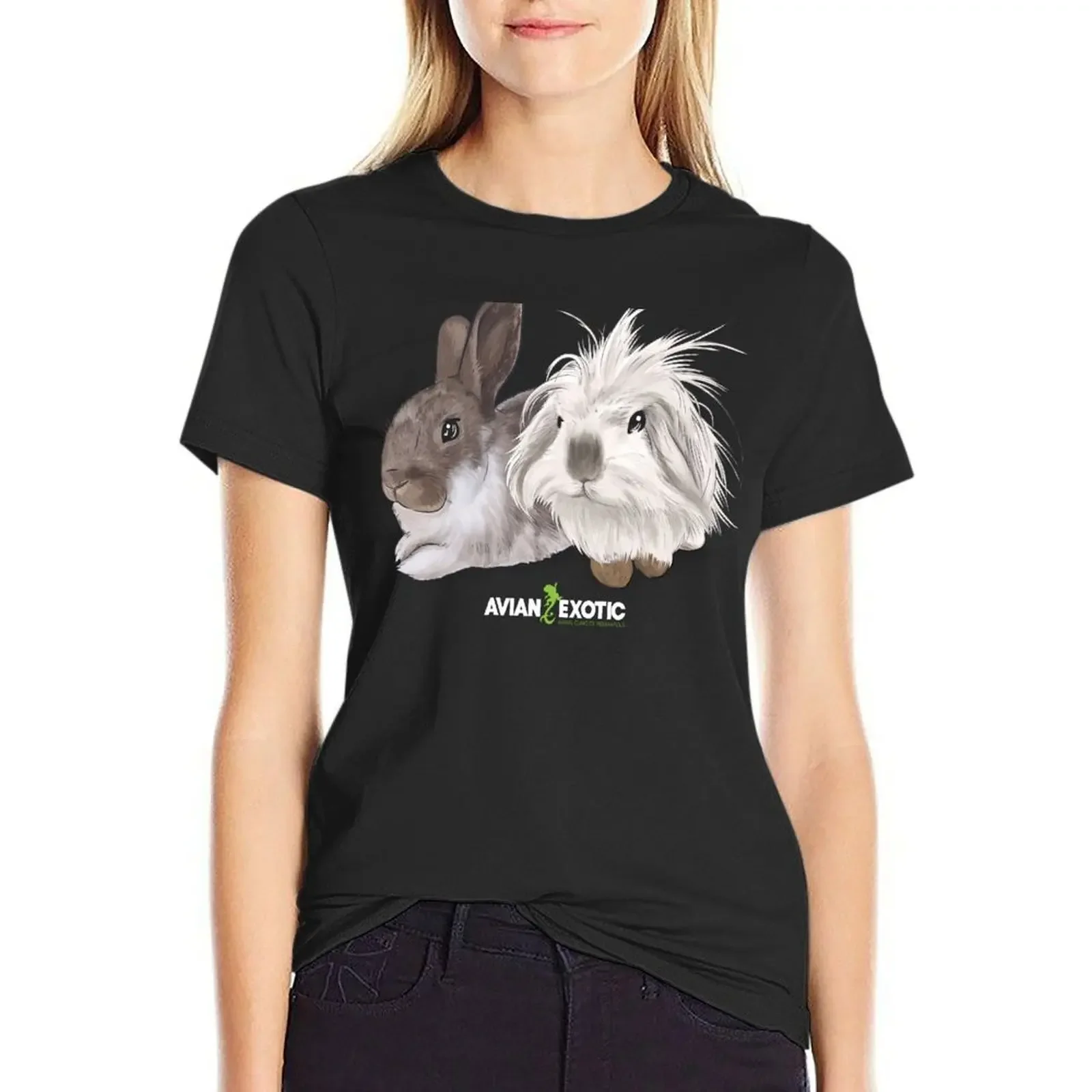 

Best Bunny Friends T-Shirt heavyweights summer tops plus sizes female tshirts for Women