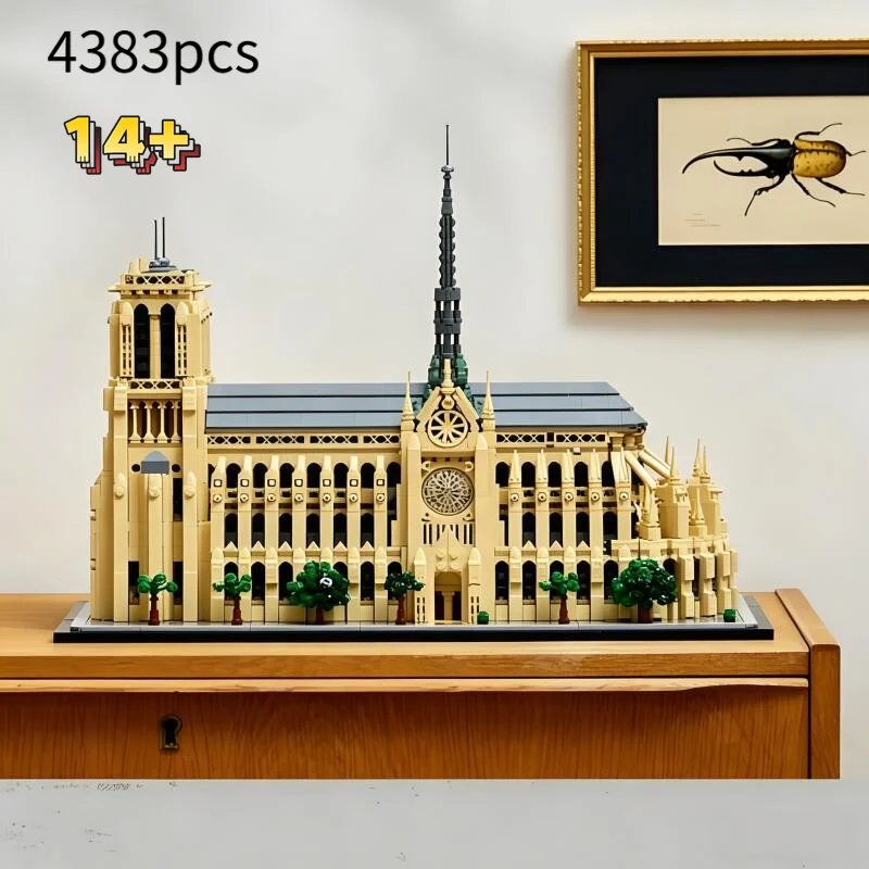 

Новинка! 4383 детали, 21061 строительный блок, модель собора Нотр-Дам, конструктор, игрушки для детей, подарок на день рождения, Рождество.