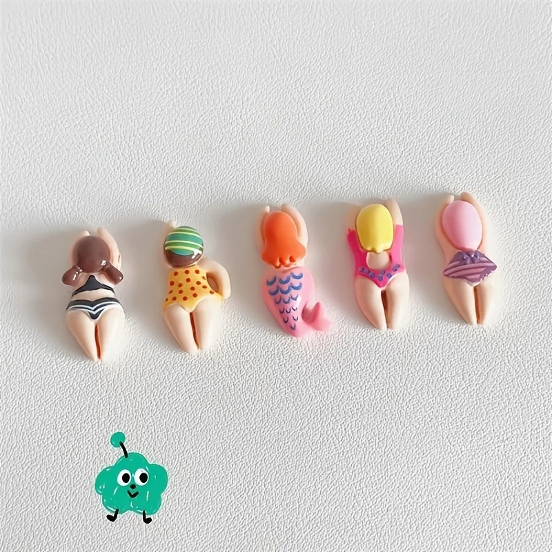 6pcs Refrigerator Magnets, Cute Beach Swimming Decorative Refrigerator Magnets, Refrigerator Magnets For Kitchen