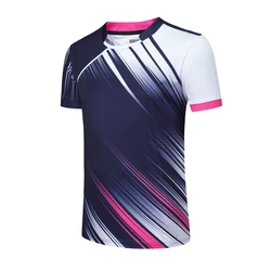 Badminton Golf Shirt Breathable Polyester Quick Dry Summer New 3D Men Tshirt Athletic Table Tennis Jersey Ping Pong Short Sleeve