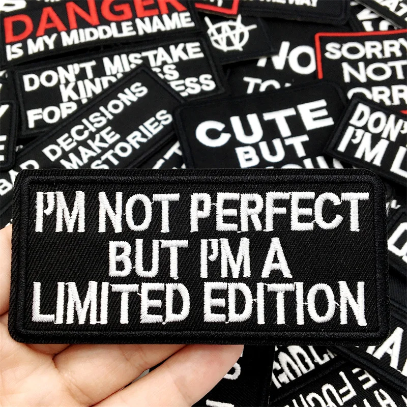 Slogan Letter Embroidery Patches, DIY Iron Patches for Jeans Hats Shirts Jackets Backpacks, Repair DIY Accessories image 5