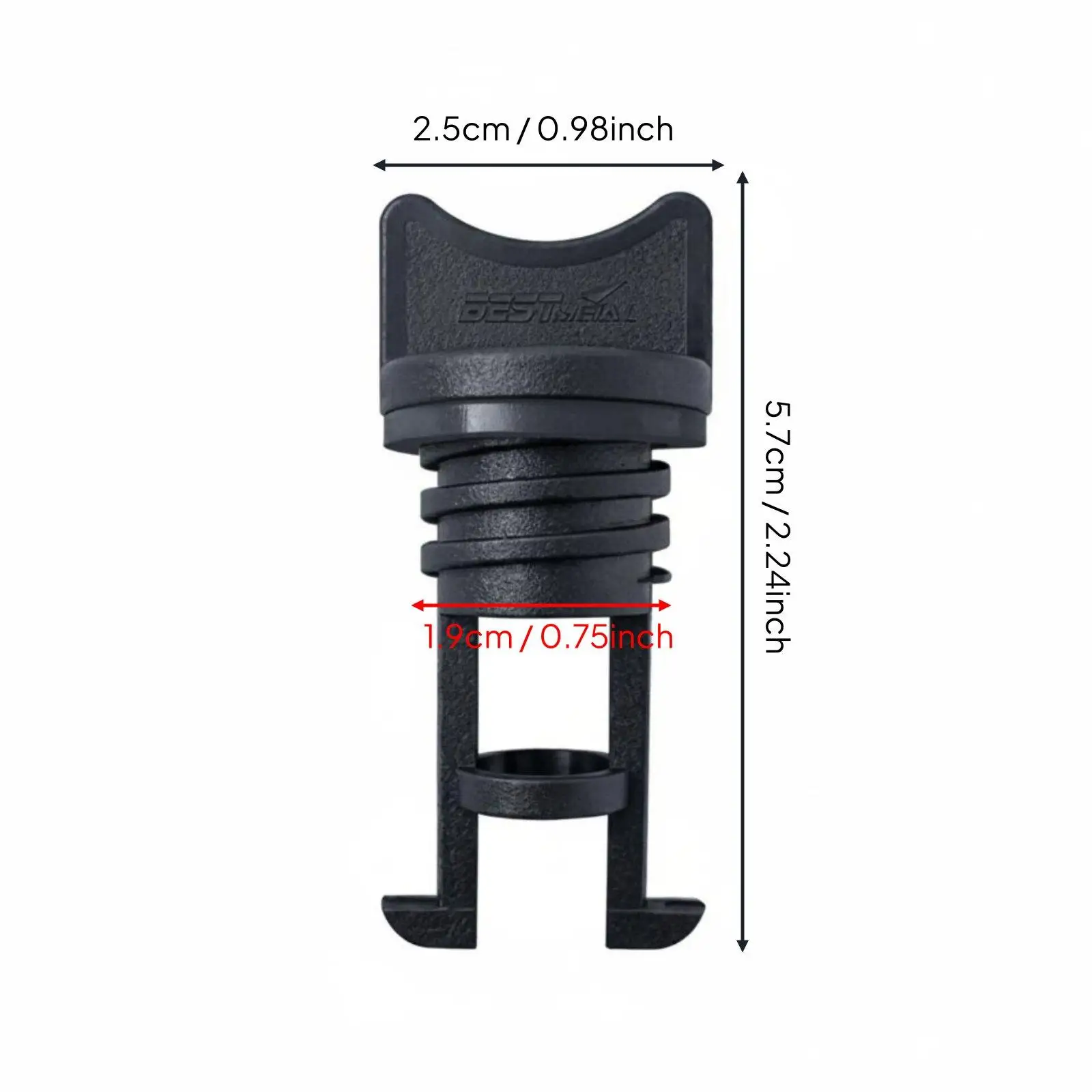 19mm Watertight Nylon Drain Plug Boat Scupper Stopper with Rubber Seal for Kayak Canoe Yacht Fishing Vessel