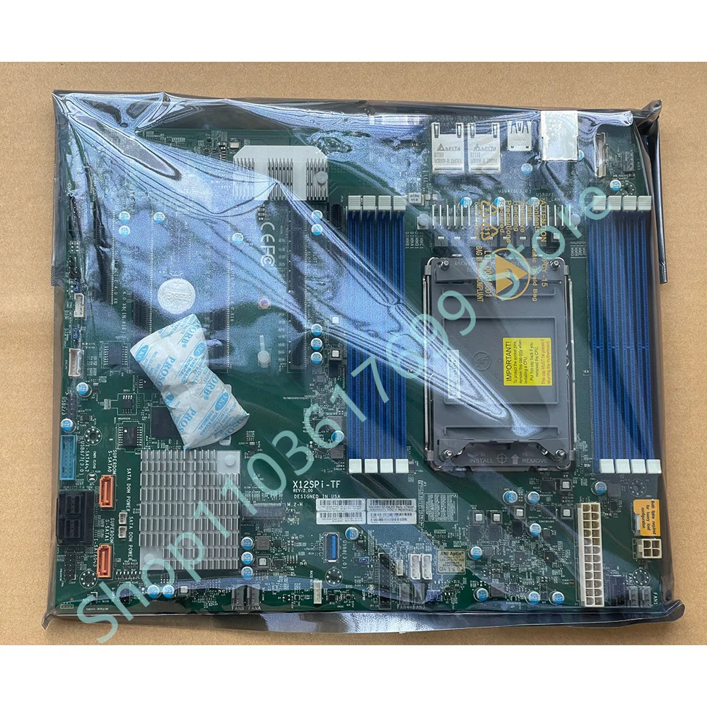 Server Motherboard For Supermicro MBD-X12SPI-TF-B LGA4189 ATX IPMI. M.2 C621A TPM VROC Support 8375 X12SPI-TF