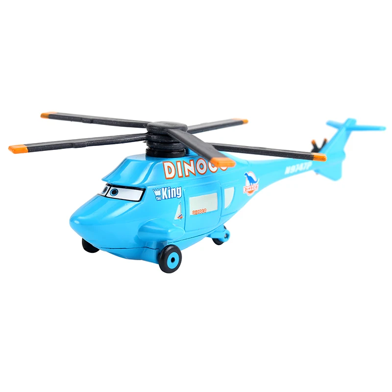 Car Disney Pixar Car Dinoco Helicopter King No.43 Metal Die Casting Alloy Toy Car Child Aircraft Model 1:55 Loose Kid\'s Toy