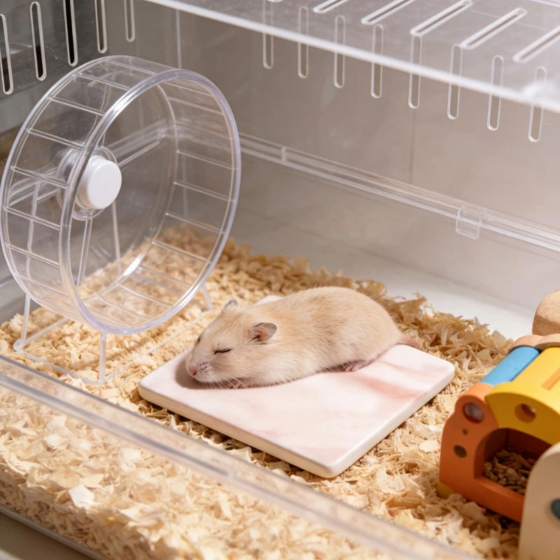Summer Essential Cooling Marble-Pattern Ice Bed for Hamsters- Instantly Cool - Ceramic Material,for Hamsters,Other Small Animals view 3