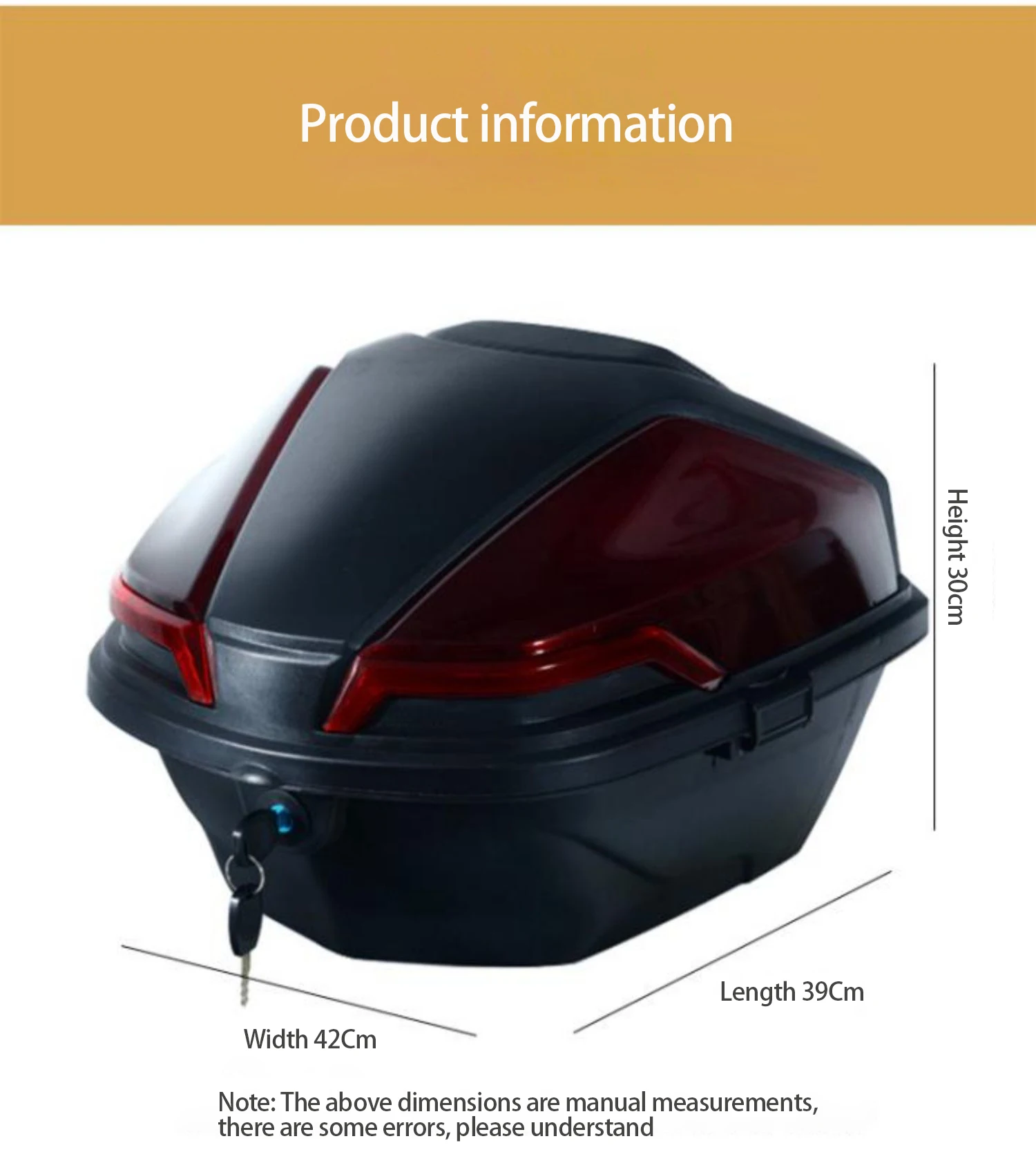 Electric motorcycle large trunk General purpose pedal rear storage box Electric motorcycle trunk storage box tool box