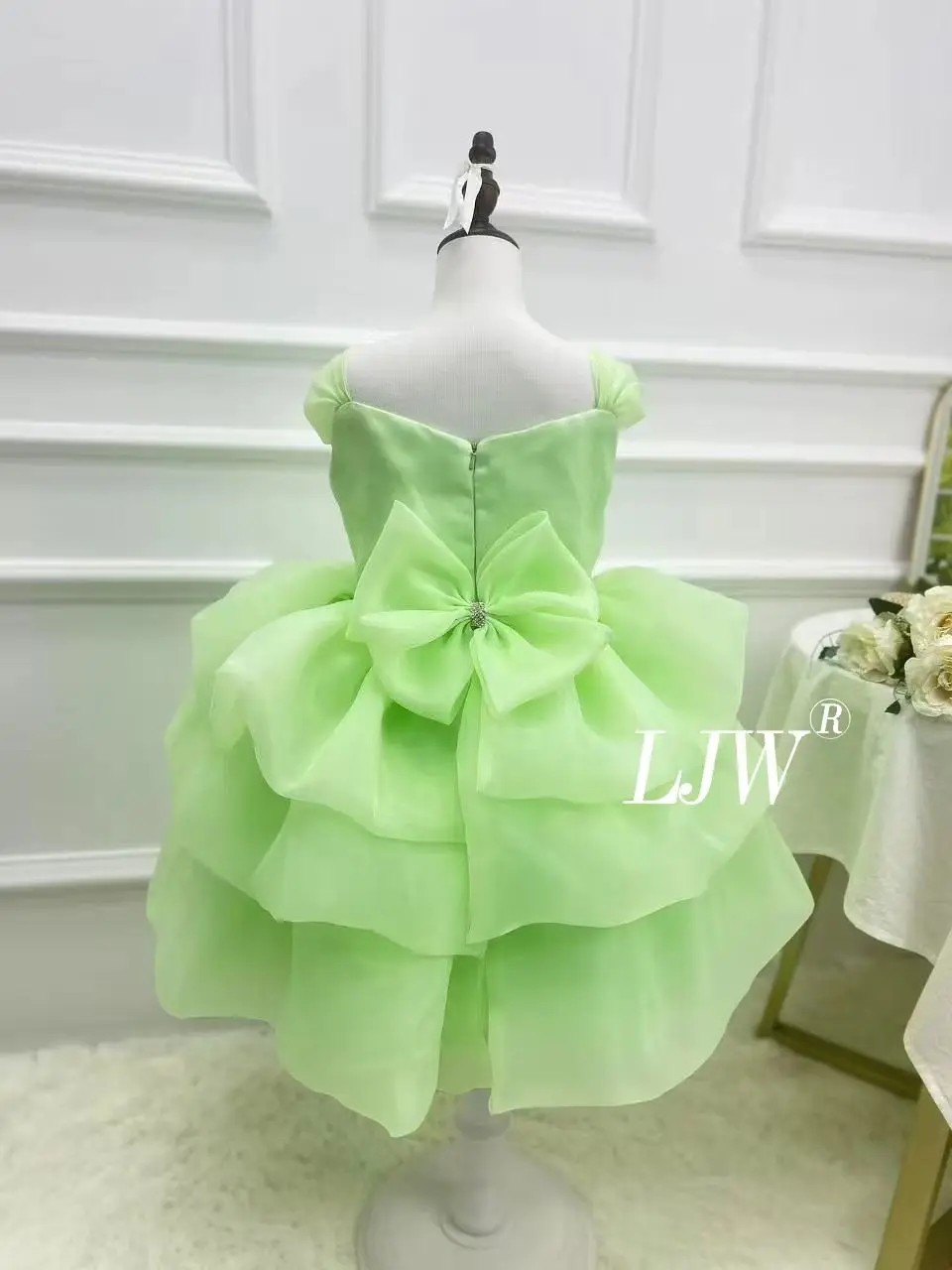 0-3 year old baby's first birthday formal party Flower Girl Princess wear luxurious fluffy First Communion Christmas formal dres