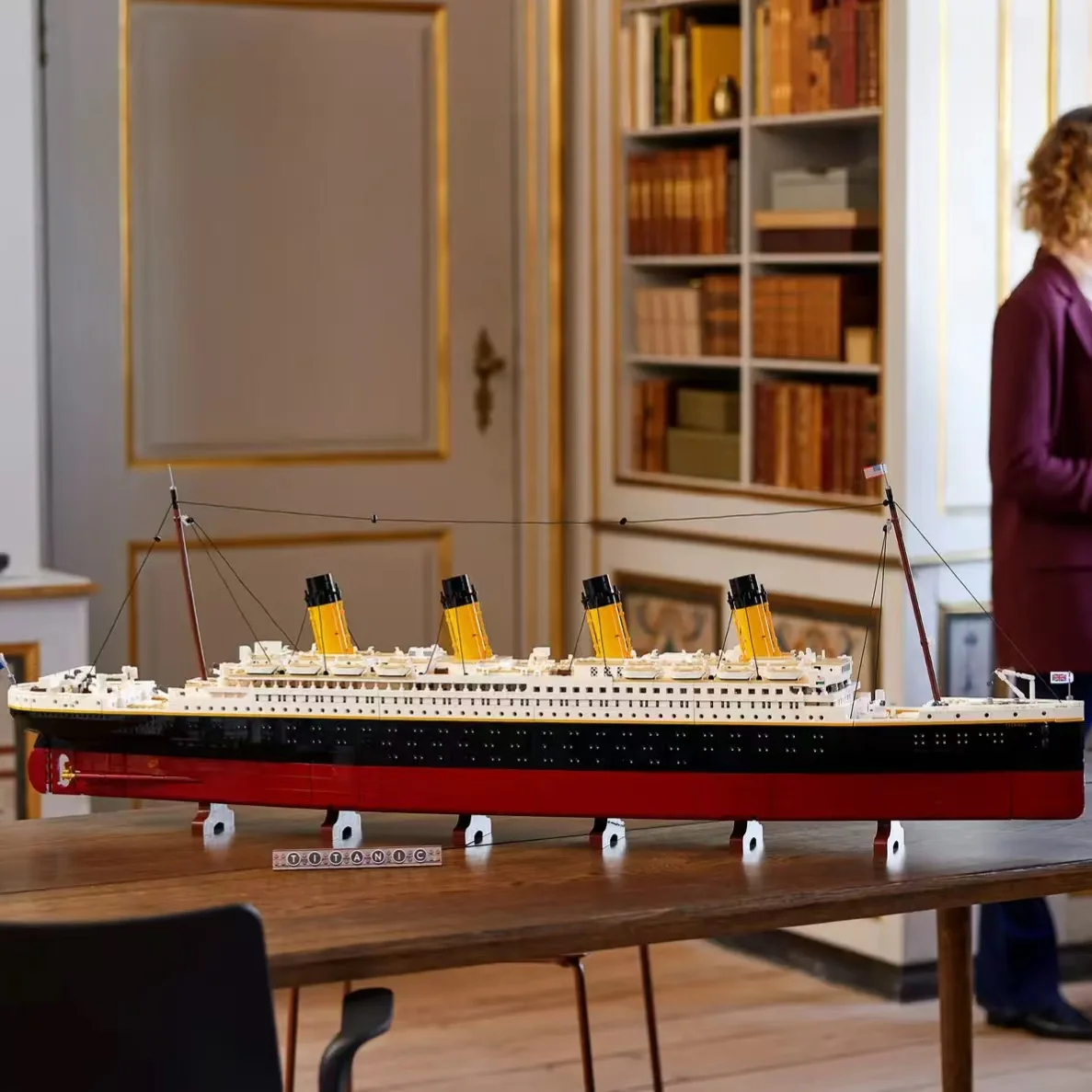Klocki konstrukcyjne Disney Titanic, kompatybilne z 10294, 9090 elementów, duży model statku wycieczkowego, parowca, zabawka edukacyjna, prezent na Boże Narodzenie