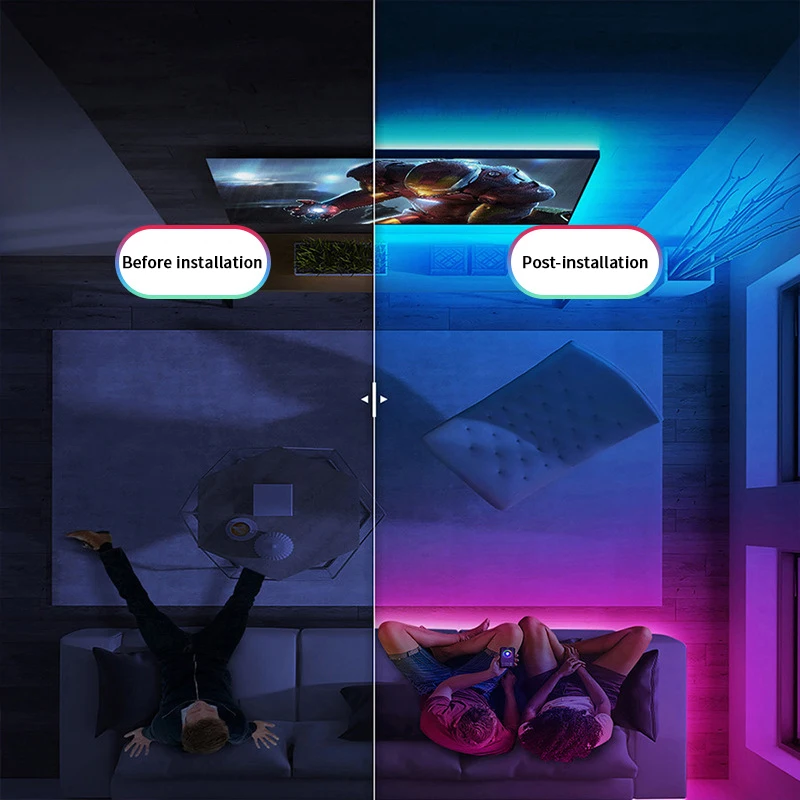 GREATWALL IR44K 5050 LED strip 32.8f/16.4 feet Halloween Christmas decoration DC LED neon light RGB flexible light configuration