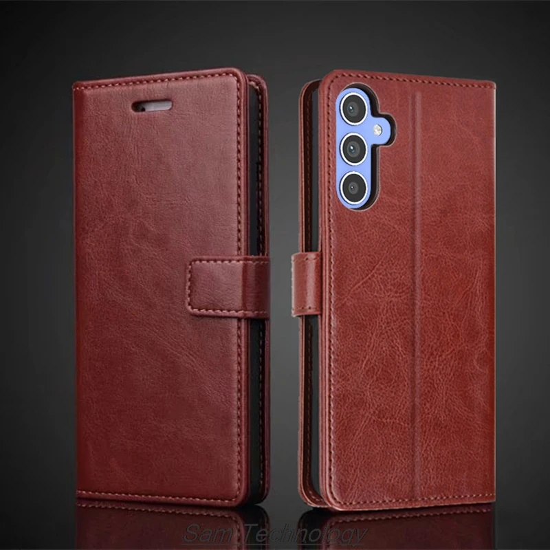Funda de cuero con tarjetero para Samsung Galaxy A31 A32 A33 A30 A30s A34 A35 A36 5G, funda con tapa, funda tipo billetera Retro, Fundas Coque