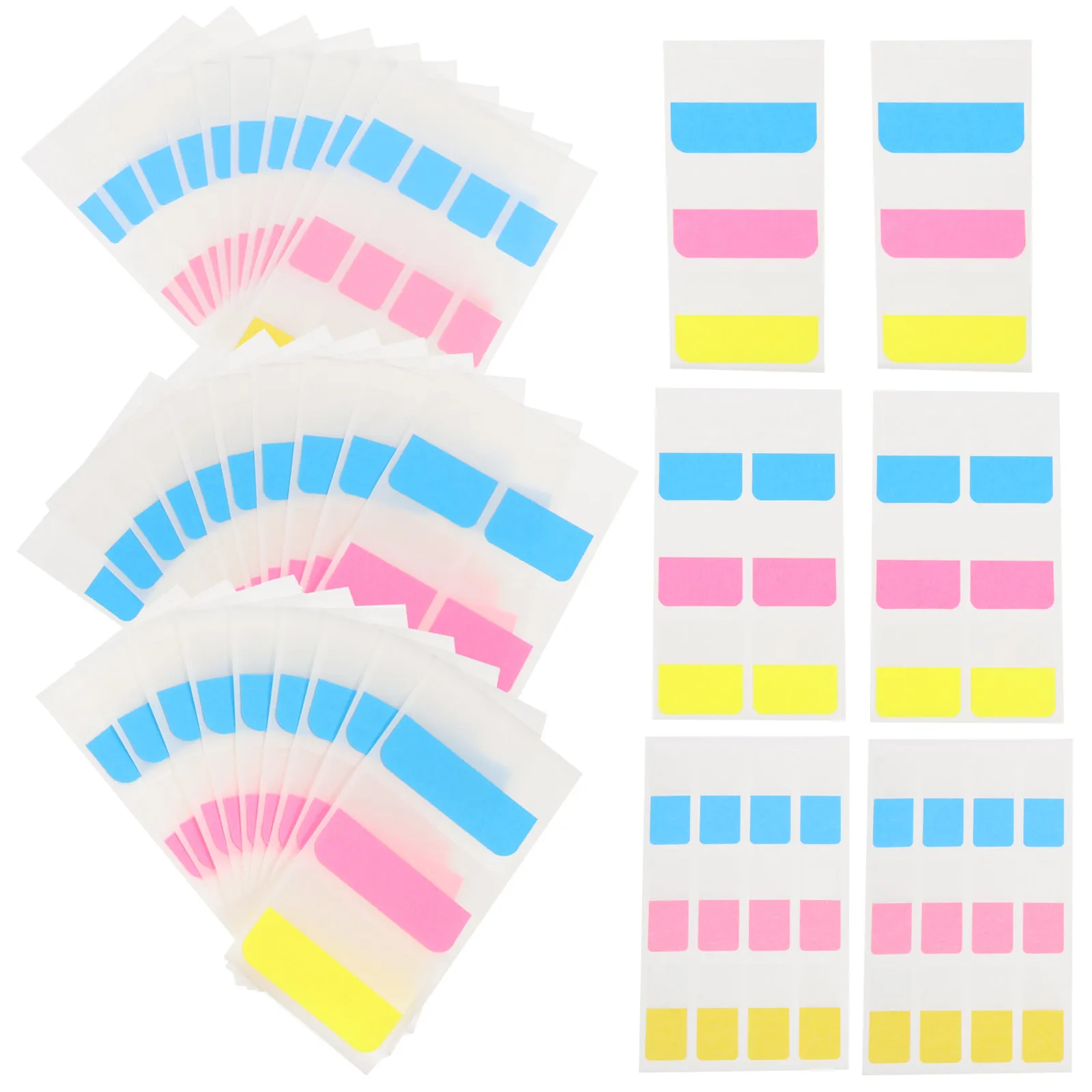 

3Sets Labels Sticker Tabs Page Marker Portable Sticky Memo Pad for Notebooks Book Annotation Supplies Colorful Writable Tabs