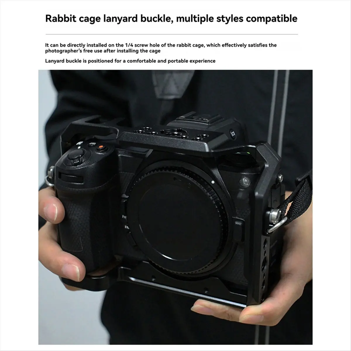 T35C Universal Shoulder Strap Buckle for Camera Cage 1/4 Hand-Tightened Positioning Lanyard Wrist Strap Fixation