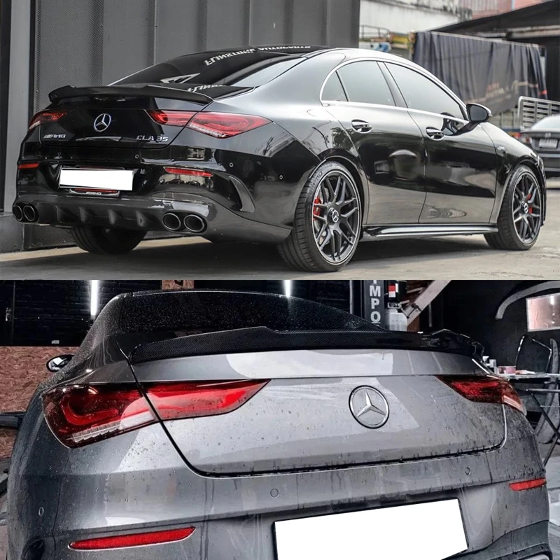 

For Mercedes-Benz CLA W118 C118 AMG/FD/PSM Style real carbon fiber Rear Spoiler Trunk Wing 2019-2023