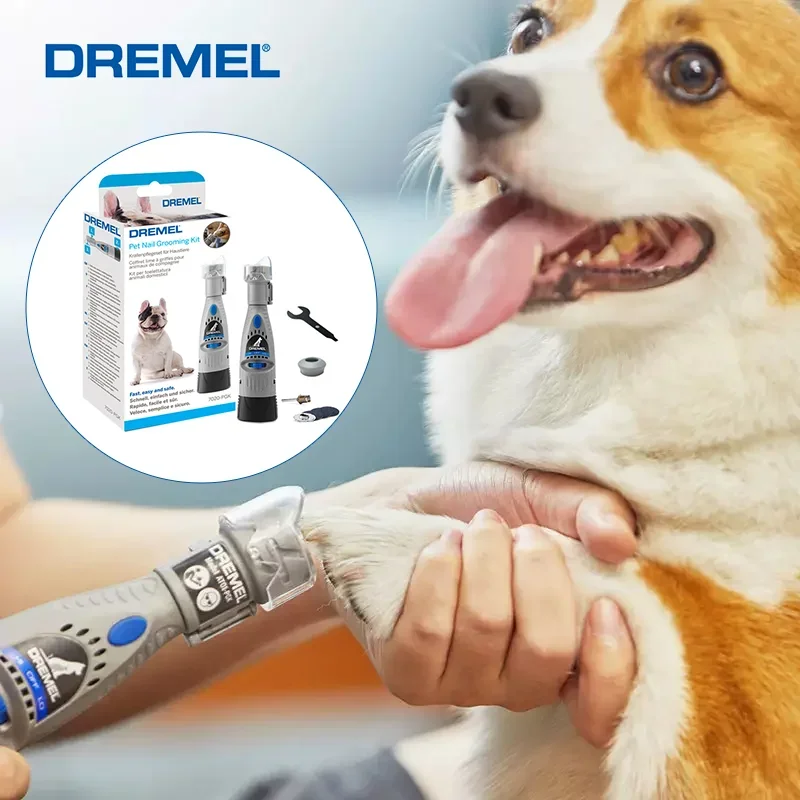 

Dremel 7020 PGK Pet Nail Grinder Quiet Electric Dog Nail File Care Set Safety Dog Nail Clippers Trimmers Tools Battery Powered