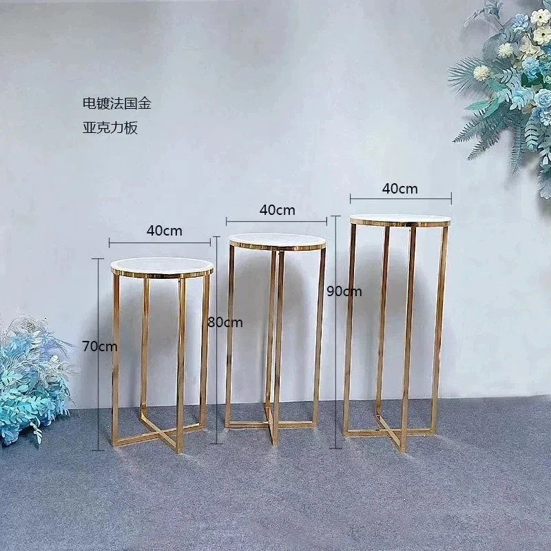 3pcs Luxury Grand Event Column Acrylic Holder Plinth Dessert Table Wedding Birthday Cake Cookie Food Chocolate Display Stand