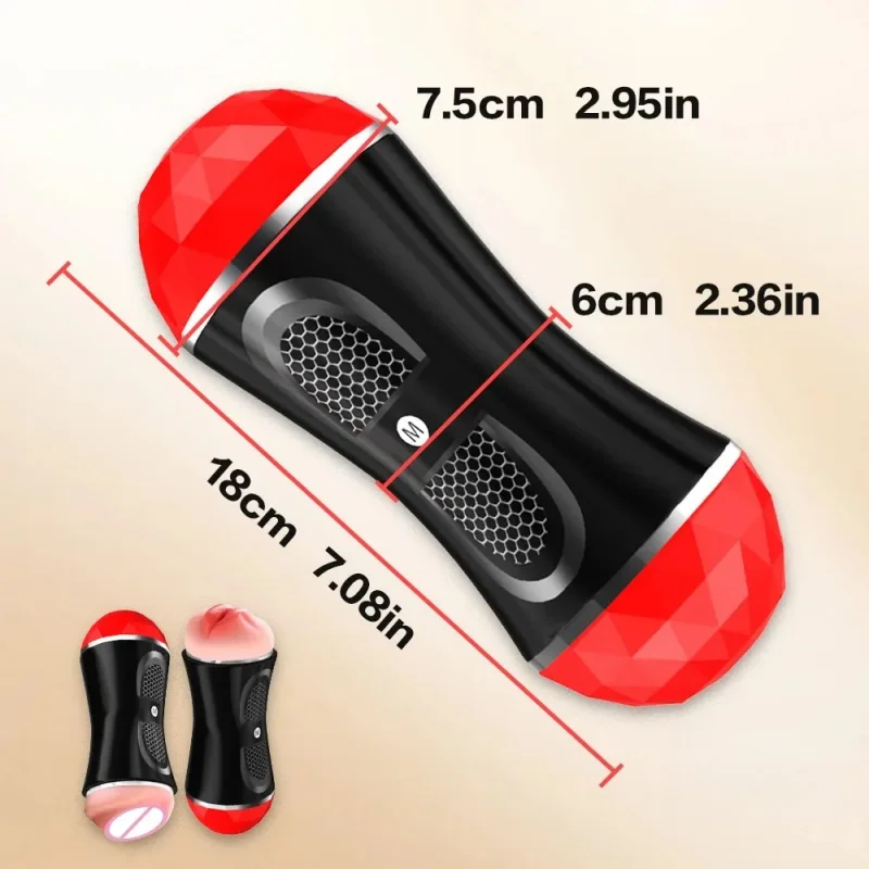 Male Masturbation Airplane Cup Pocket Cat Double Head Sucking Masturbation Delayed Ejaculation Outdoor Portable Adult Sex Toy - view 6