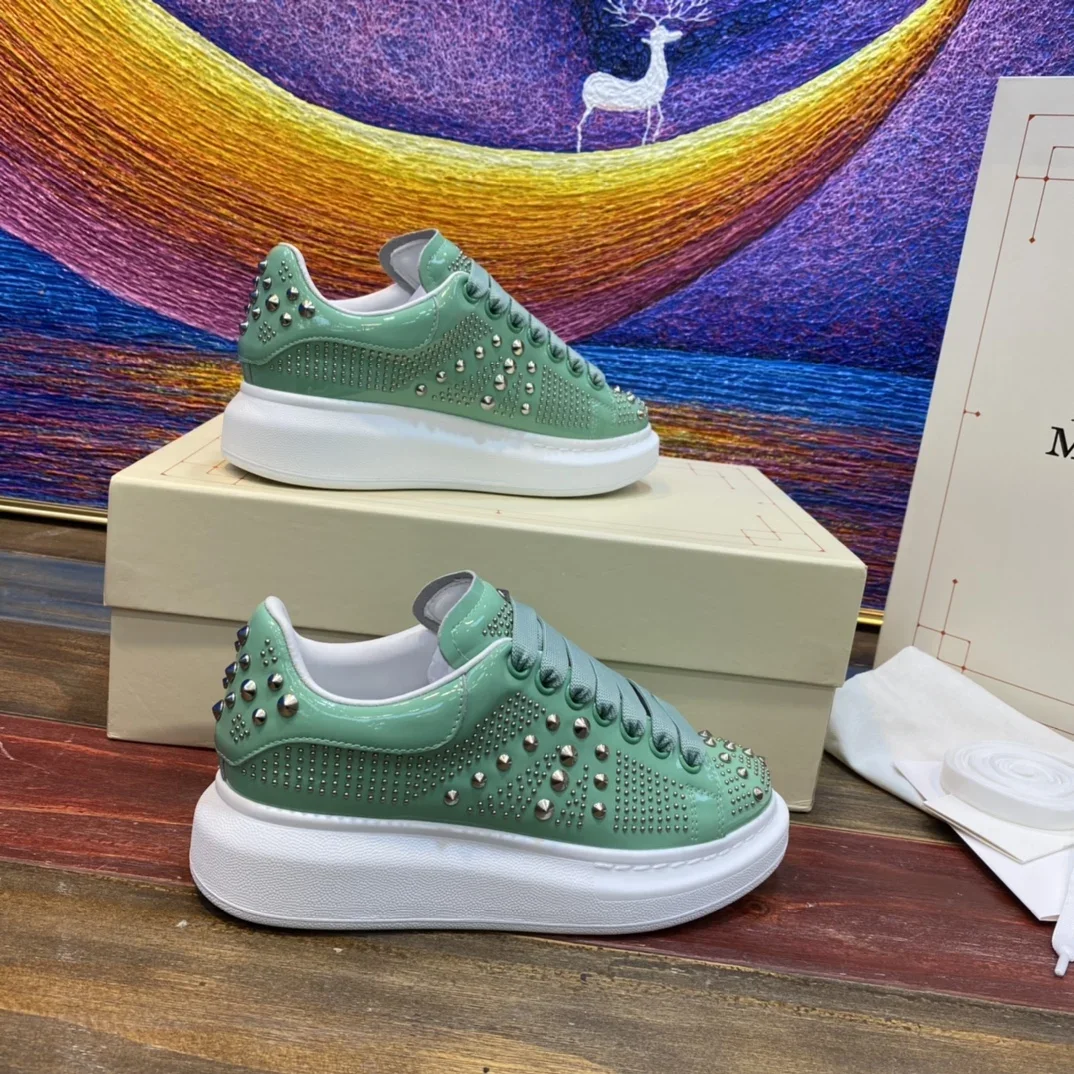 

Top High Quality Womens Trendy Casual Shoes 34-46 Luxury Mens Real Leather Unisex Sneakers Designr Lovers Tide Shoes YN00684