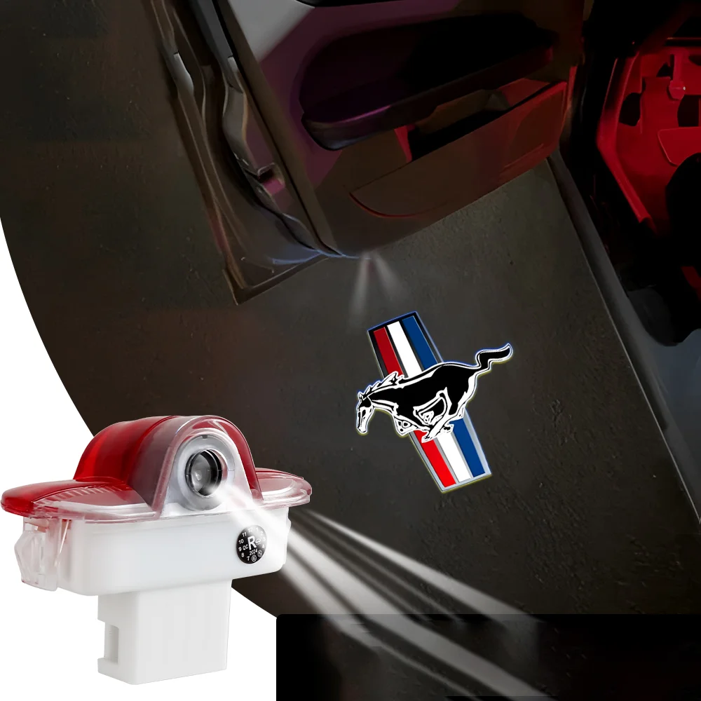 2 luces LED de bienvenida para puerta de coche con proyector láser, decoración para Ford CHIA-X 2007-2013 S-MAX 2007-2008, accesorios de válvula