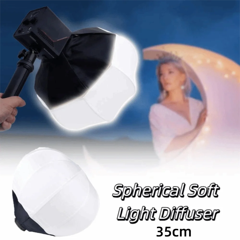 Quick Setup Softbox Ball Diffuser Bowens Mount Continuous Lighting Spherical Softbox Mount Softbox Metal Softbox