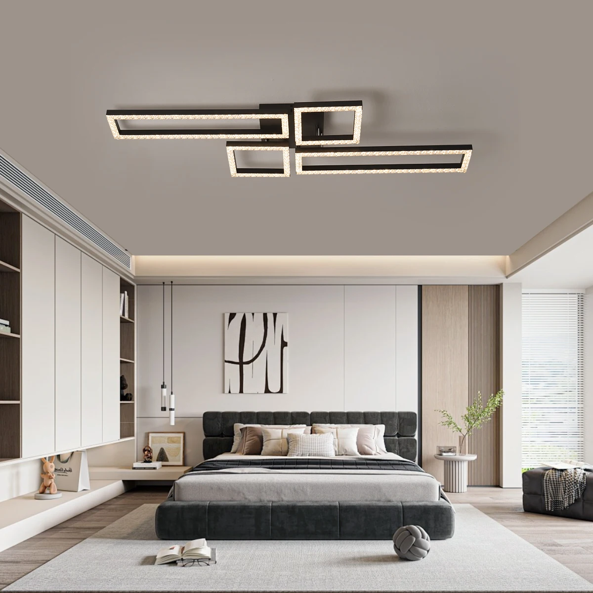 Led Ceiling chandelier light modern bedroom atmosphere villa hall Nordic lamps minimalist living room lamp room ceiling Lamp