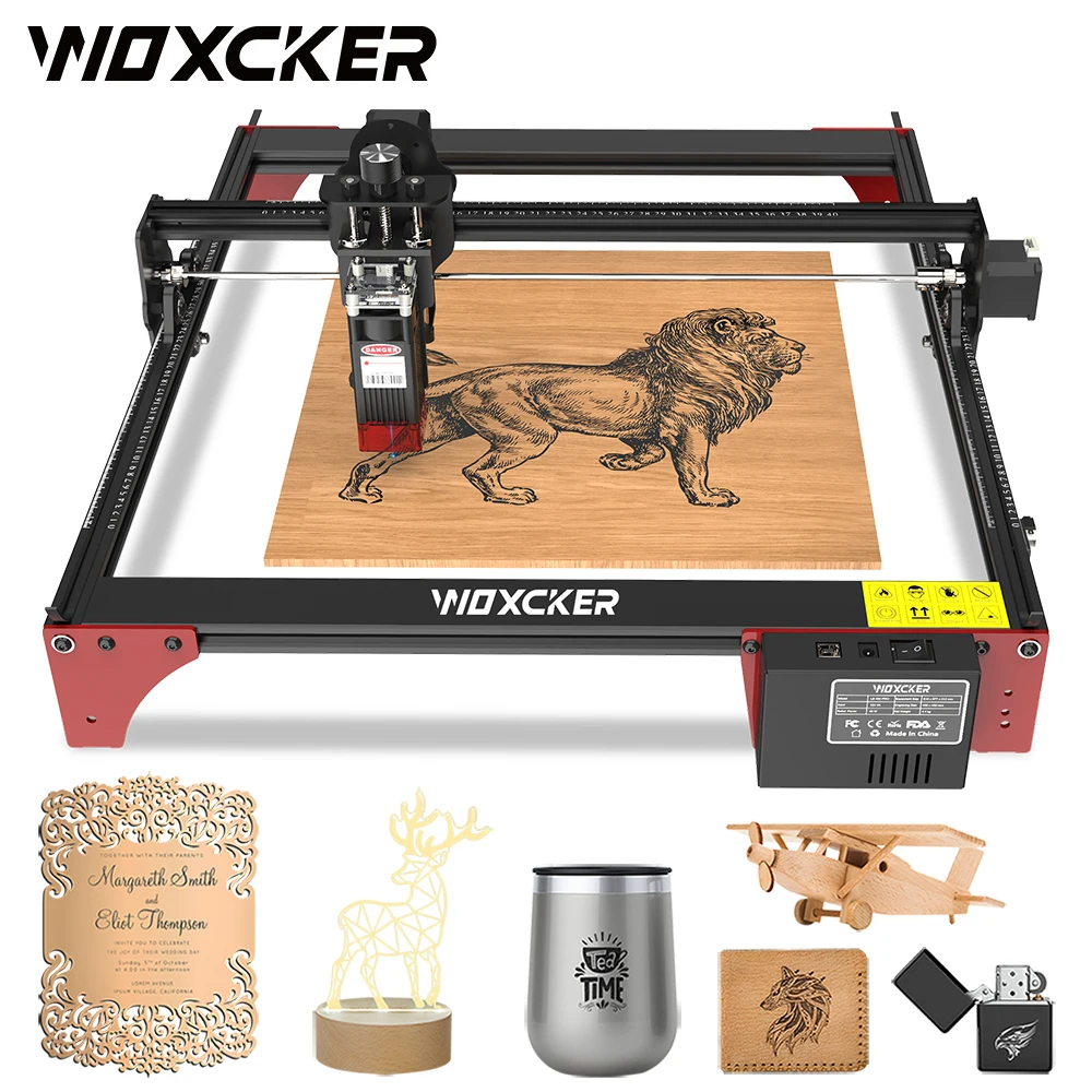 

Woxcker Laser Engraver 5W Laser Power Cutting Machine Diode Lasers Engraving Tools 400 x 400mm CNC Machine