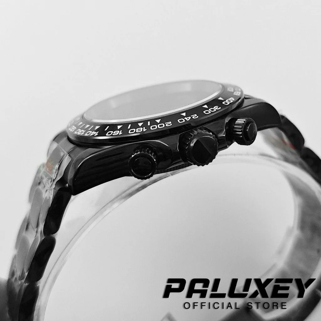 PVD Black 40mm VK63 Watch Case Colorful Diamond Accessories Suitable for Daytona VK63 VK64 Movement 29mm Dial Oyster Men's Watch