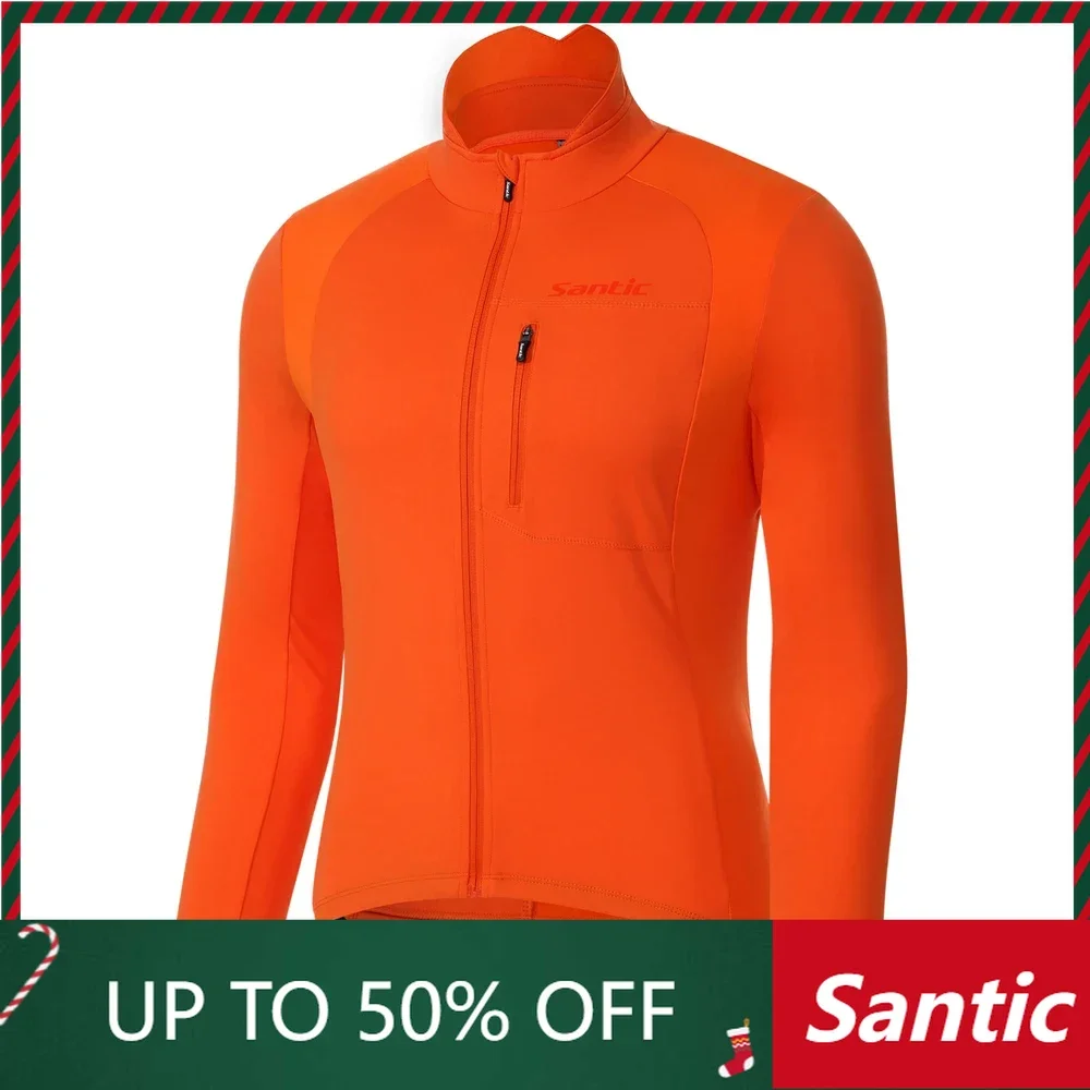 Santic Men Winter Cycling Jackets Windproof MTB Jackets Coat Keep Warm Breathable Comfort Clothes KC6104