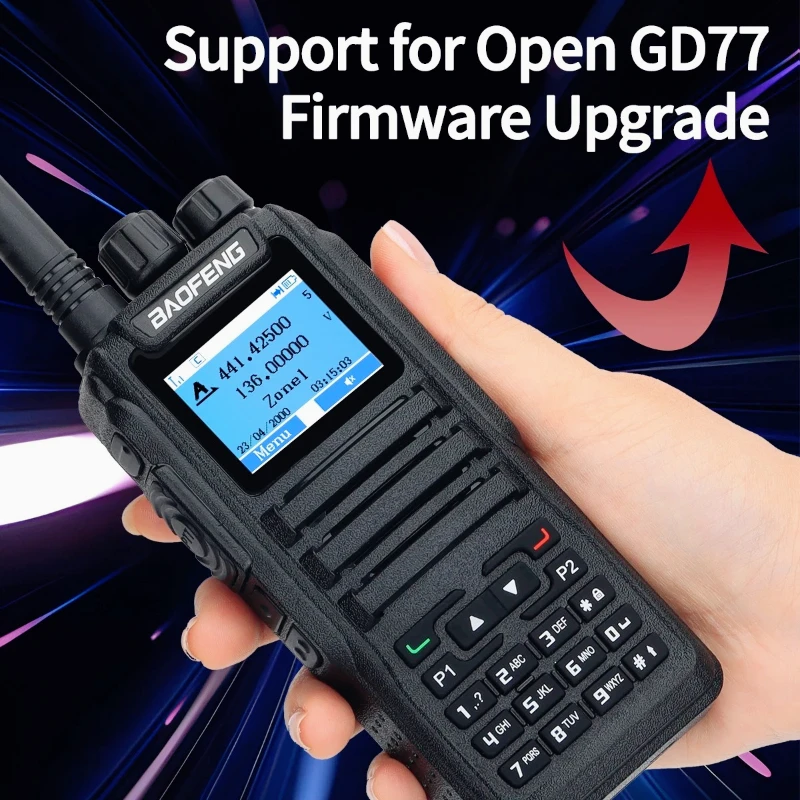 Baofeng DM 1701 جهاز اتصال لاسلكي رقمي ثنائي الوضع تناظري ثنائي الاتجاه راديو مفتوح GD77 هام