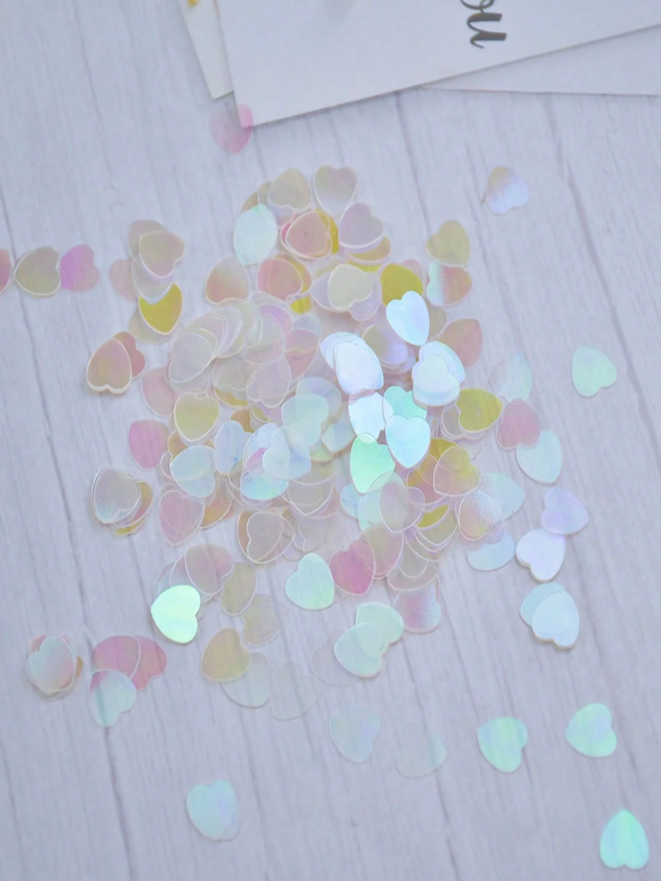 15g / 10mm foil heart color paper Glitter Heart Glitter wedding, anniversary party family table decoration photo background