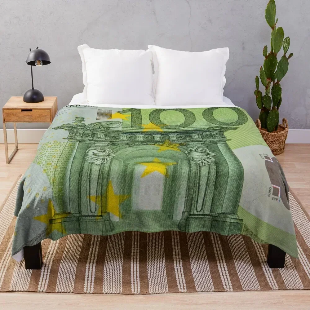 

100 Euro Note for Good Luck Throw Blanket Fade Resistant Durable Throw Blanket