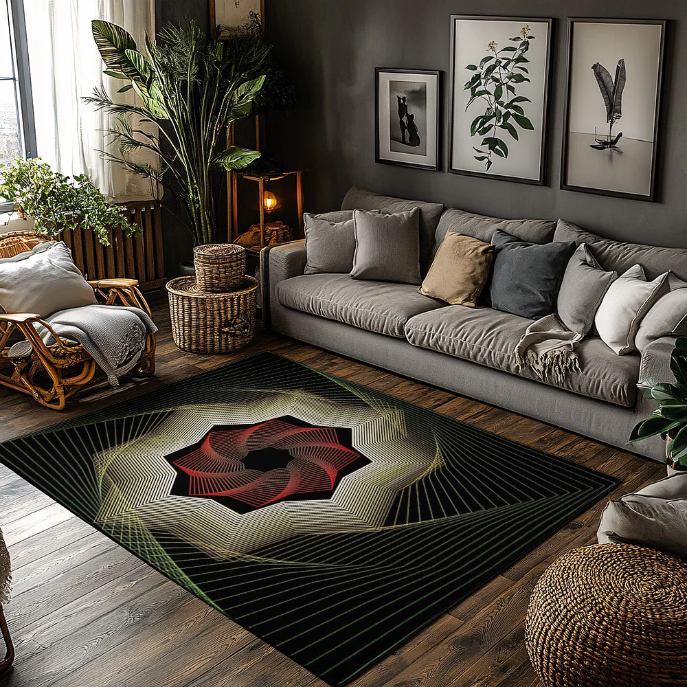 

Оптическая иллюзия Коврик для двери Современное абстрактное искусство Входные коврики Нескользящие напольные коврики Домашний декор Крытый и открытый Добро пожаловать Коврик Стильный Hou