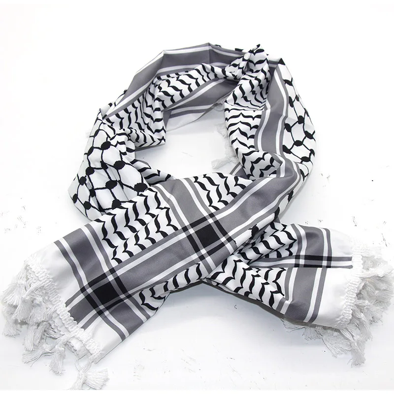 Tactical Scarf Arab Keffiyeh Shemagh Scarf Muslim Headscarf Shawl Neck Cover Head Wrap Windproof Outdoor Headwear Men Women