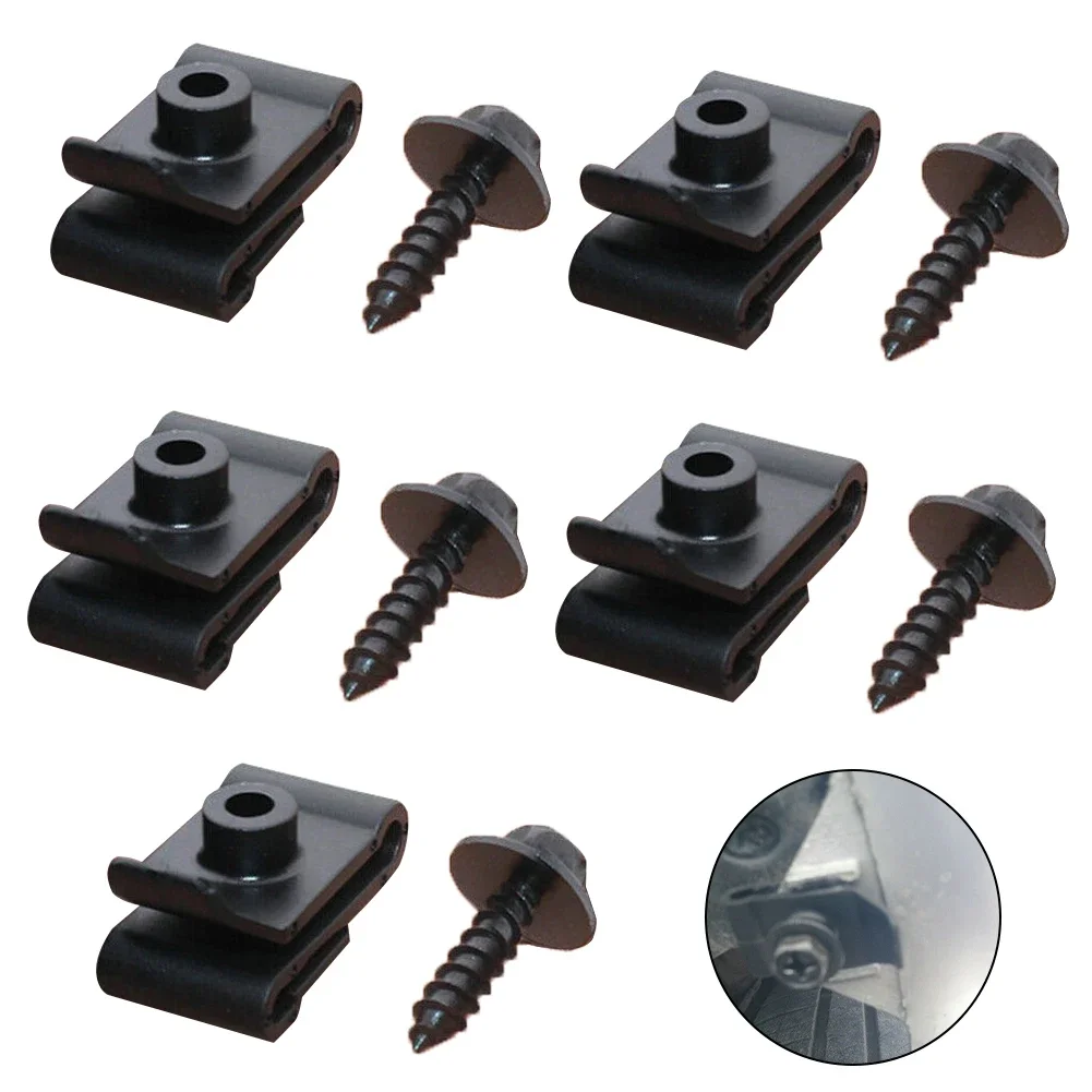 For Toyota Nuts Screw Plastic Popular Portable Replacement Small Size Stylish 5setkit Bumper Snaps Practical