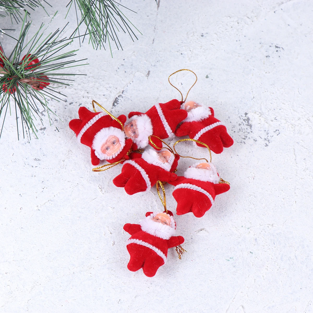 

36Pcs Santa Claus Hanging Pendant Christmas Decoration Plastic Ornaments Festival Decor for Garden Home Party Hanging Pendant