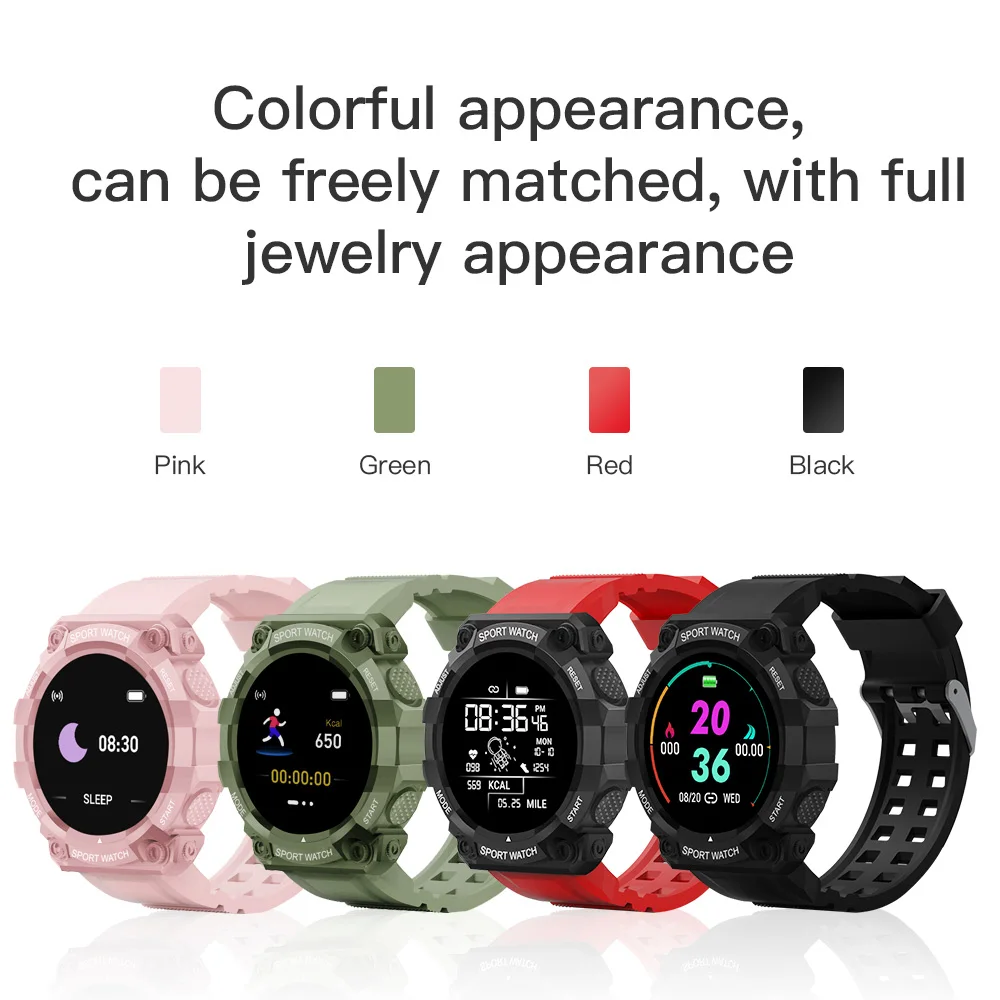 Mới Thể Thao Thông Minh Nam Nữ FD-68 Đa Mặt Số Chức Năng Đồng Hồ Thông Minh Smartwatch Giám Sát Nhịp Tim Cho Android Ios Dây Đeo Tay