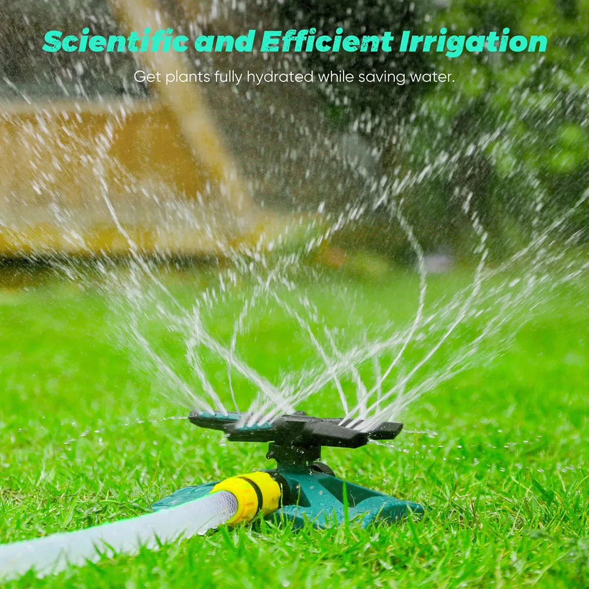 Automatically Rotate Sprinkler Quick Coupling Lawn Rotating Nozzle Grass Garden Lawn Irrigation 360° Sprinkler Gardening Tools