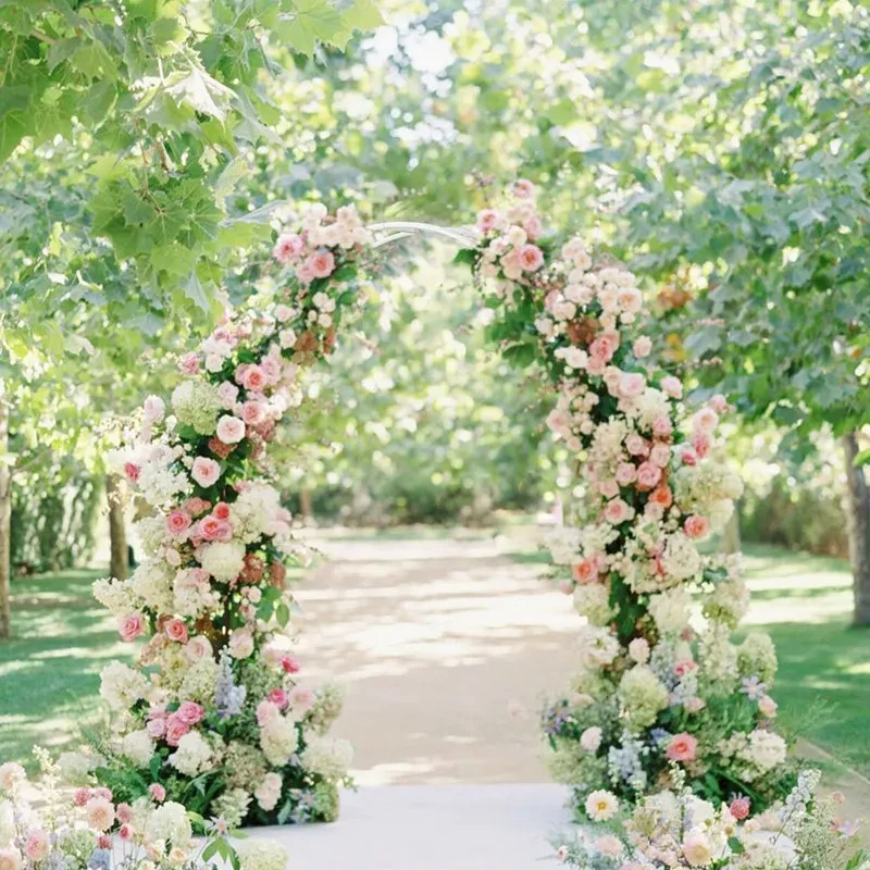 Imagem -05 - Metal Jardim Wedding Arch Stand Kit Frame Flor Balão Archway Gramado Atividade Decoração Grande Fontes para Festa de Aniversário Conjunto