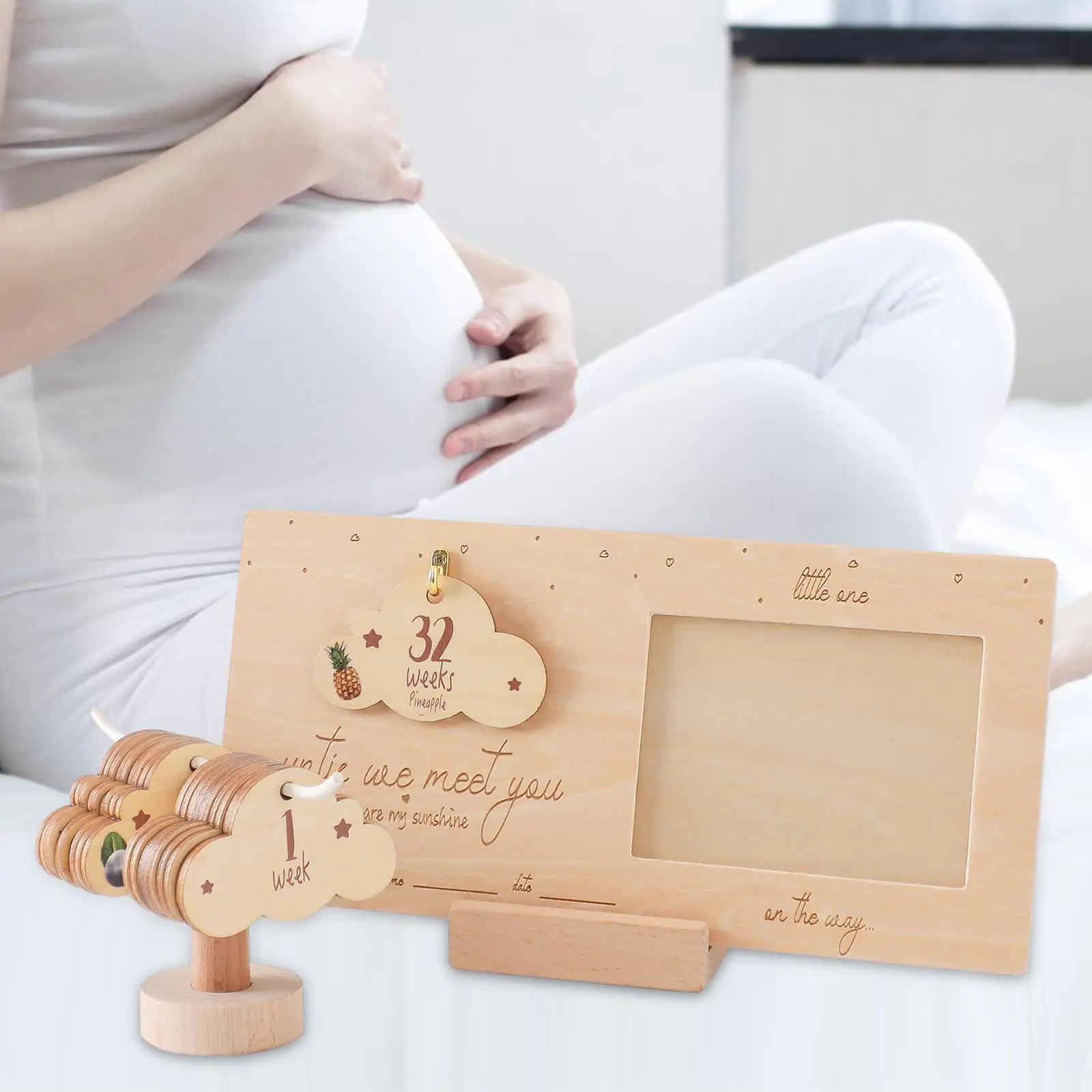 Sonogram Picture Frame Baby Photo Frame Wood Waterproof Wall Decor Ultrasound