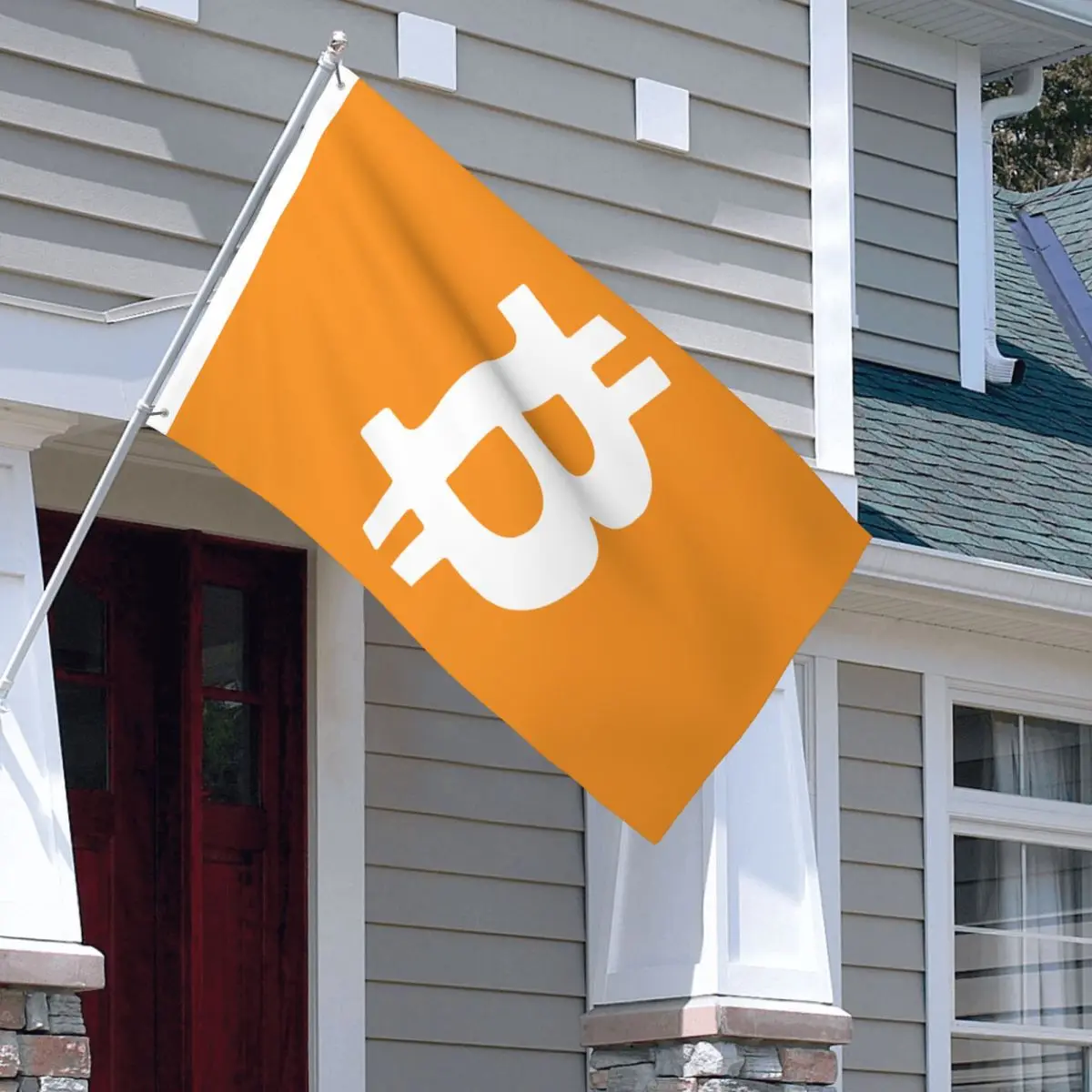 Drapeau Bitcoin Crypto Cryptocurrency, bannière extérieure double face, Ethereum Btc Blockchain, décoration suspendue toutes saisons, 3x5 pieds