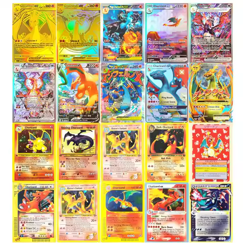 Proxy Pokemon Card English MEGA Charizard EX V X Y Vmax PTCG Collection Trading Card Game