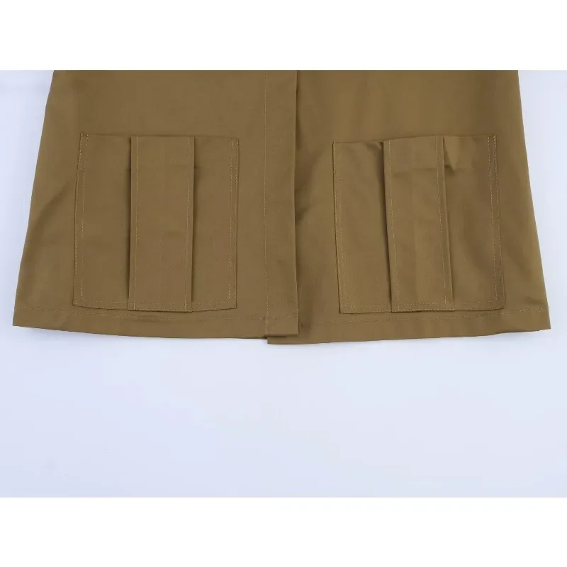 Gelitayon conjunto de camisa e shorts 2024 casual solto ajuste lapela bolso ao ar livre uso diário minimalista unisex roupa de duas peças