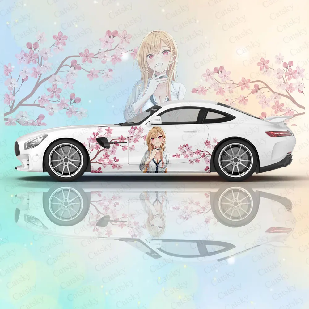 Kitagawa Marin Car Body Stickers Anime Itasha Vinyl Car Side Decal Sticker Car Sticker Automotive Decor Film